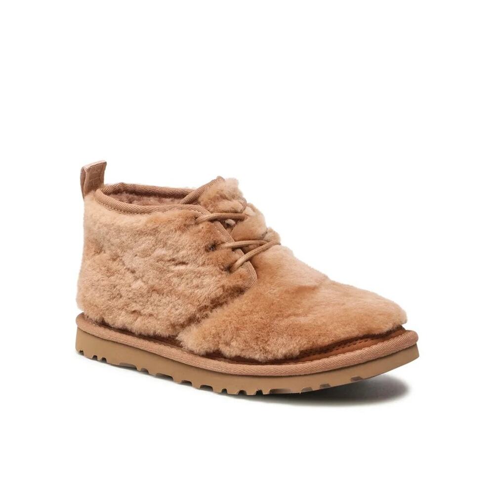 NEW UGG Neumel Cozy Fur Chukka Boots Chestnut Women’s Size 10 – 1123665